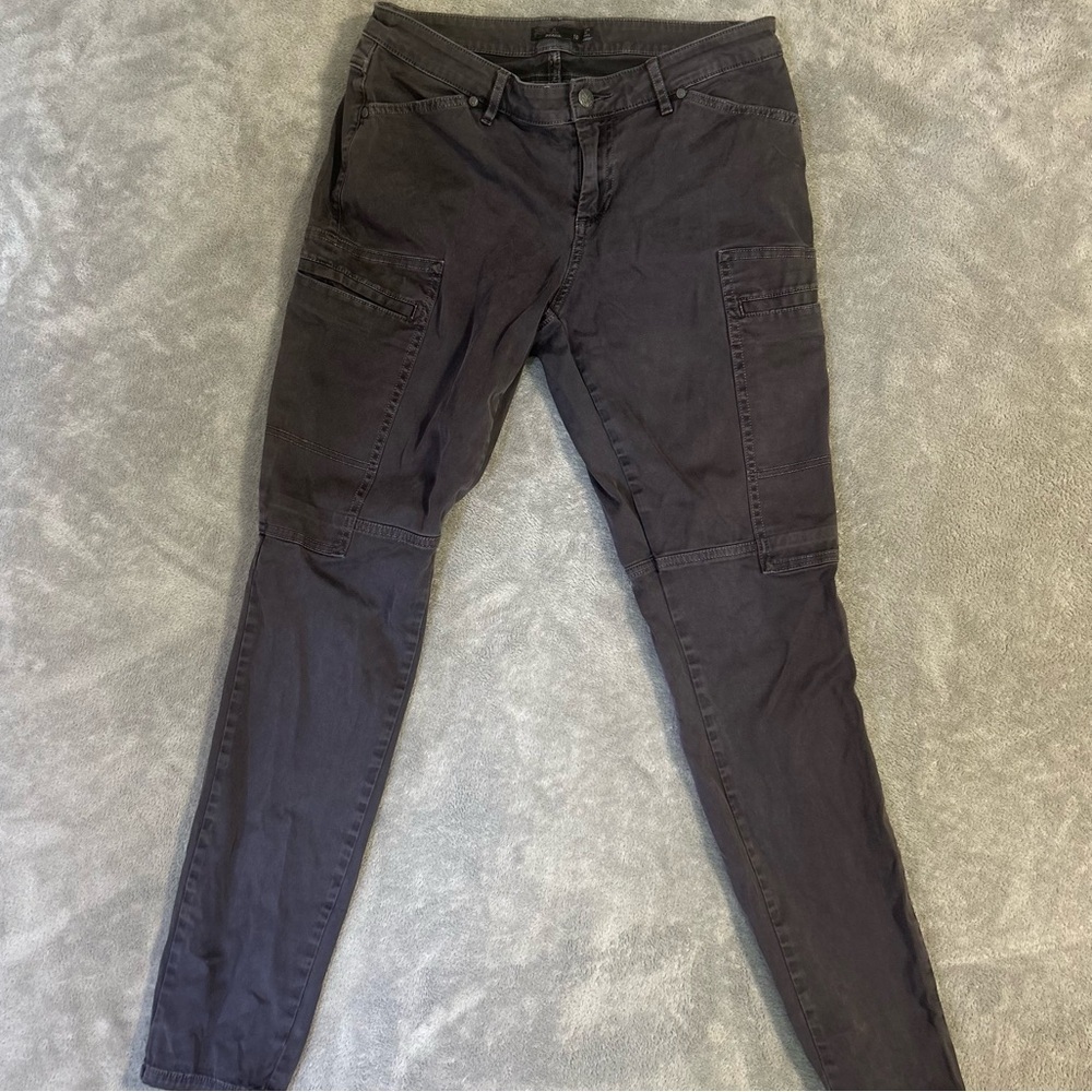 Prana Cargo Pants Womens‎ 10 Gray Slim Leg